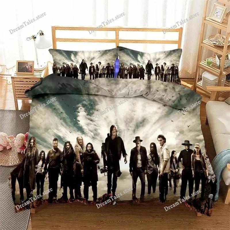 Duvet Cover The Walking Dead 3D Exquisite Anime Cartoon Digital Print Bedding Set Comforter Bed Youth Home Decor Boys Gift963