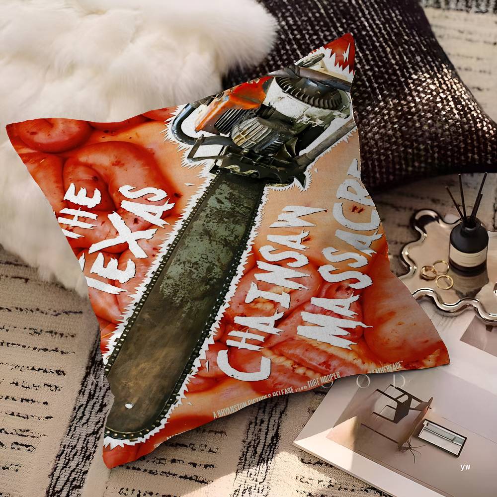Movie T-Texas C-Chainsaw M-Massacre Pillow Cover Design cushion Cover decor Holiday Decorati