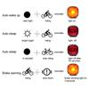 6 Light Modes High Brightness Cycling LED Tail light Waterproof Bike Rear Lamp Bicycle Intelligent Brake Tail Light USB Charge