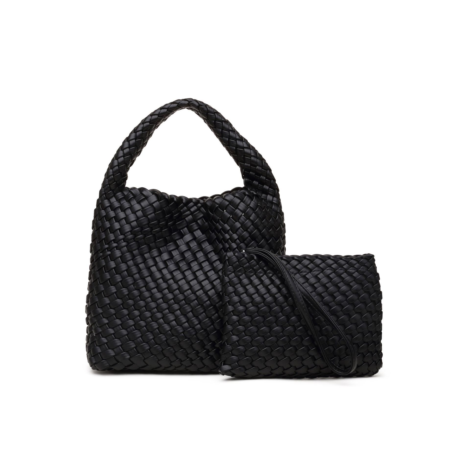 

Niche Design High-End Hand-Woven Portable Messenger Bag Light Luxury Women S Bag Commuter Child And Mother Bag Leisure Bucket Bag