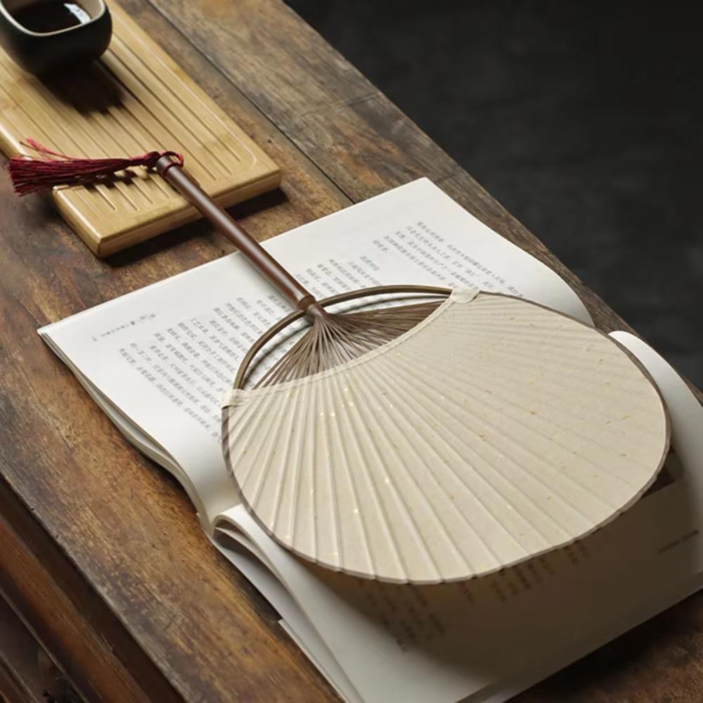 Papier Handbemalter Fächer Vintage Chinesischer Stil DIY Fächer Exquisiter Leerer Handfächer Tanz