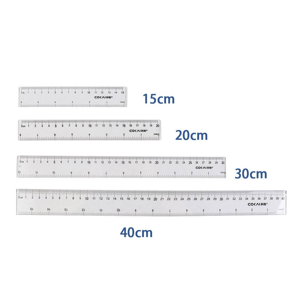 15cm 20cm 30cm 40cm Measuring Ruler Multifunction Drawing Ruler Straight Ruler Math
