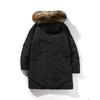 Premium Quality Men's Winter Fur Hooded Long Flight Jacket Fleece Coat For Ultimate Warmth