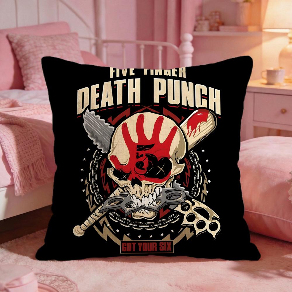 Five FFinger Death Punch Cushion Cover Premium Comfort Reversible Pillow Cove Two In One Design For Any Room Car Interior