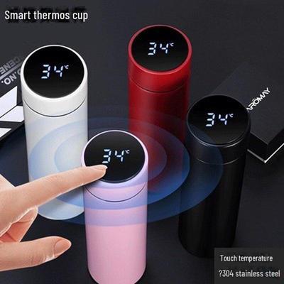 Portable Smart Thermos Cup with Temperature Display - Large Capacity, Trendy Design for Students (Unisex)