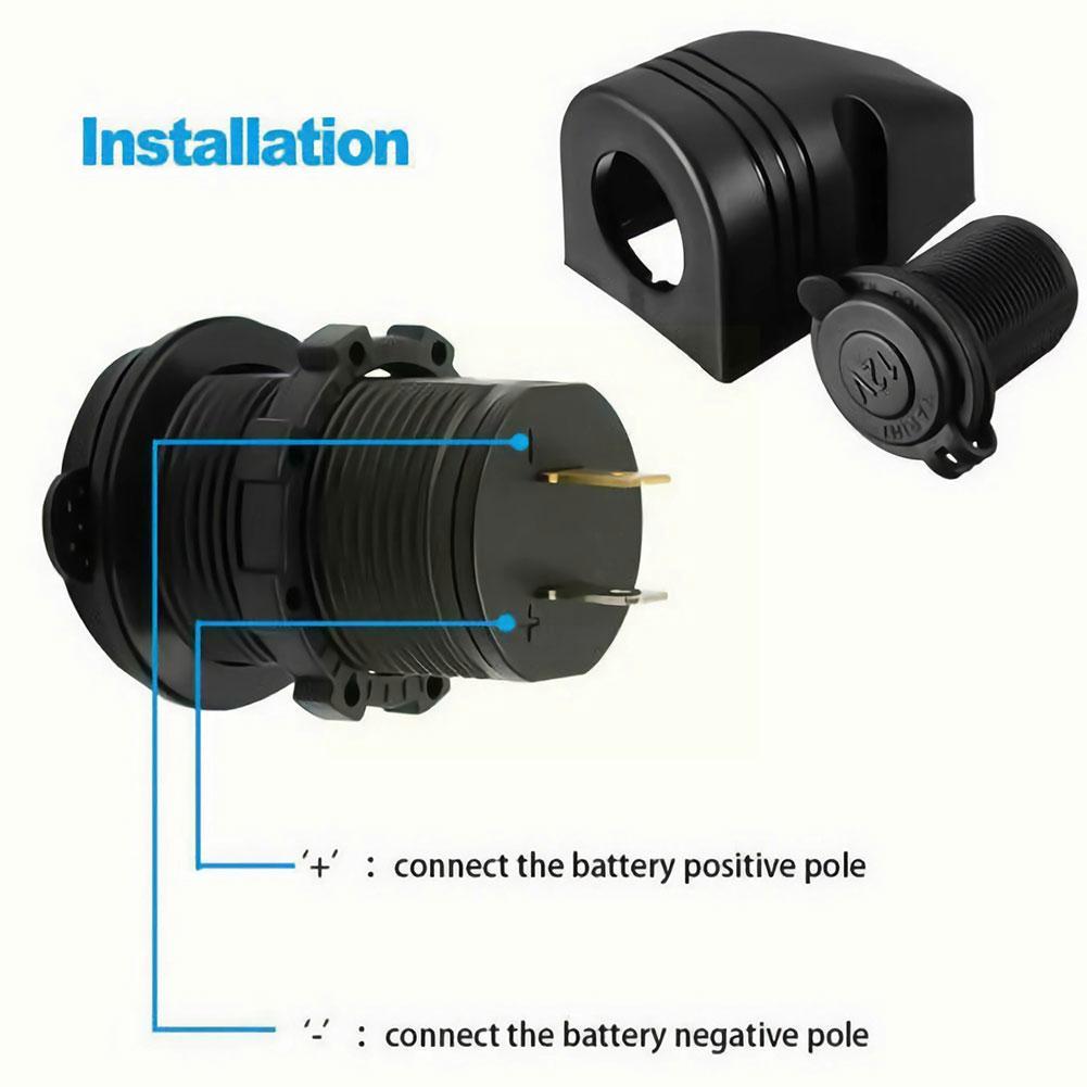 Universal 12/24V Cigarette Lighter Socket Car Splitter Power Socket Charger With Waterproof Tent Base for Van Truck Boat AT Z2M5