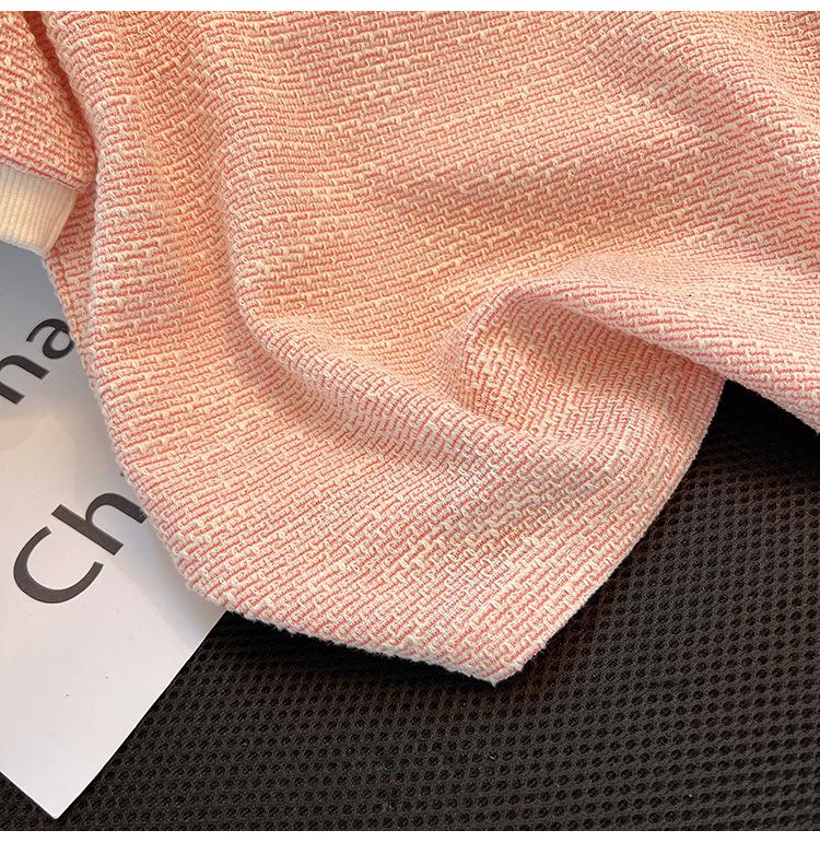 Women's Ice Silk Pink Knit T-Shirt - French Style Short Sleeve, Summer 2025 Niche Design
