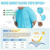 UPF50+ Men's Short-sleeved Sun Protection Clothing Solid Color Casual Round Neck Thin Breathable Quick-drying T-shirt