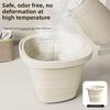 Multifunctional Folding Bucket 5/10L Portable Outdoor Fishing Bucket Compact Thickened Collapsible Wash Basin