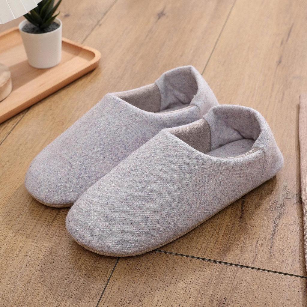 Pantofole da Casa in Camoscio con Suola Morbida Lavabili in Lavatrice - Cotone con Tallone Spesso per Autunno/Inverno