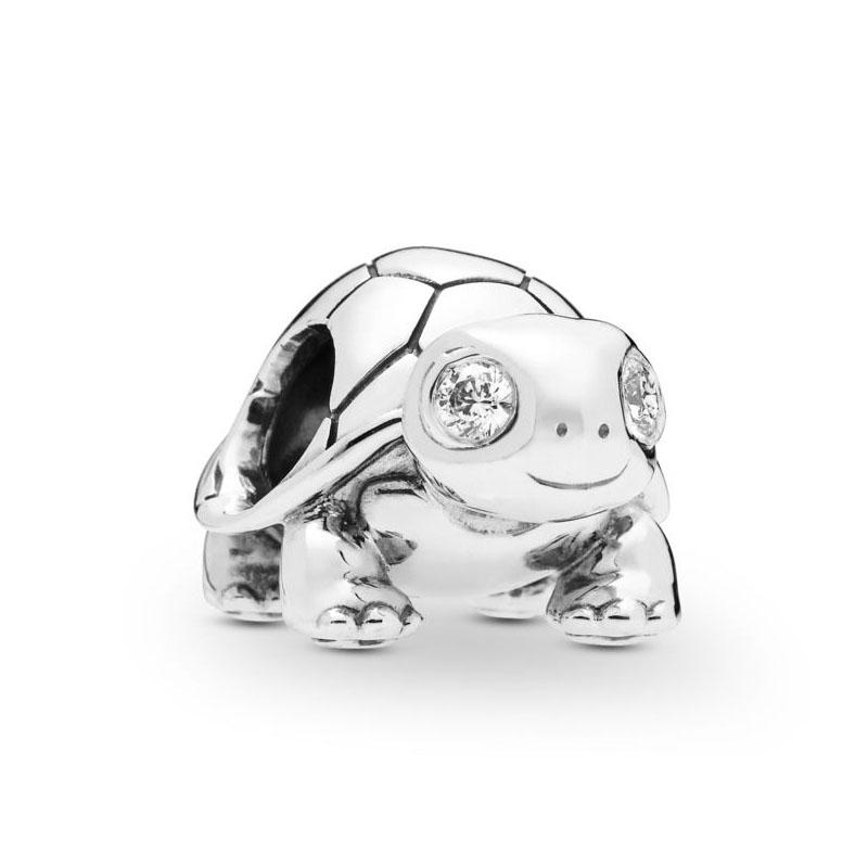 925 Silver Plated Cute Animal Charm Beads DIY Necklace Bracelet Gift Enamel Dog Panda Penguin Fashion Jewelry