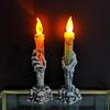 Halloween Decorative Candle Shape Decorations Scary Realistic Skull Hand