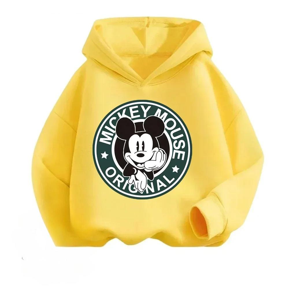 

Дитячі худі Disney Mickey Mouse для хлопчиків та дівчаток, худі, пуловери, повсякденні та теплі дитячі топи 100