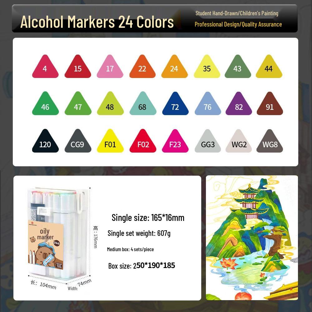 

48 и 60 Цветов Двусторонние Спиртовые Маркеры для Начинающих