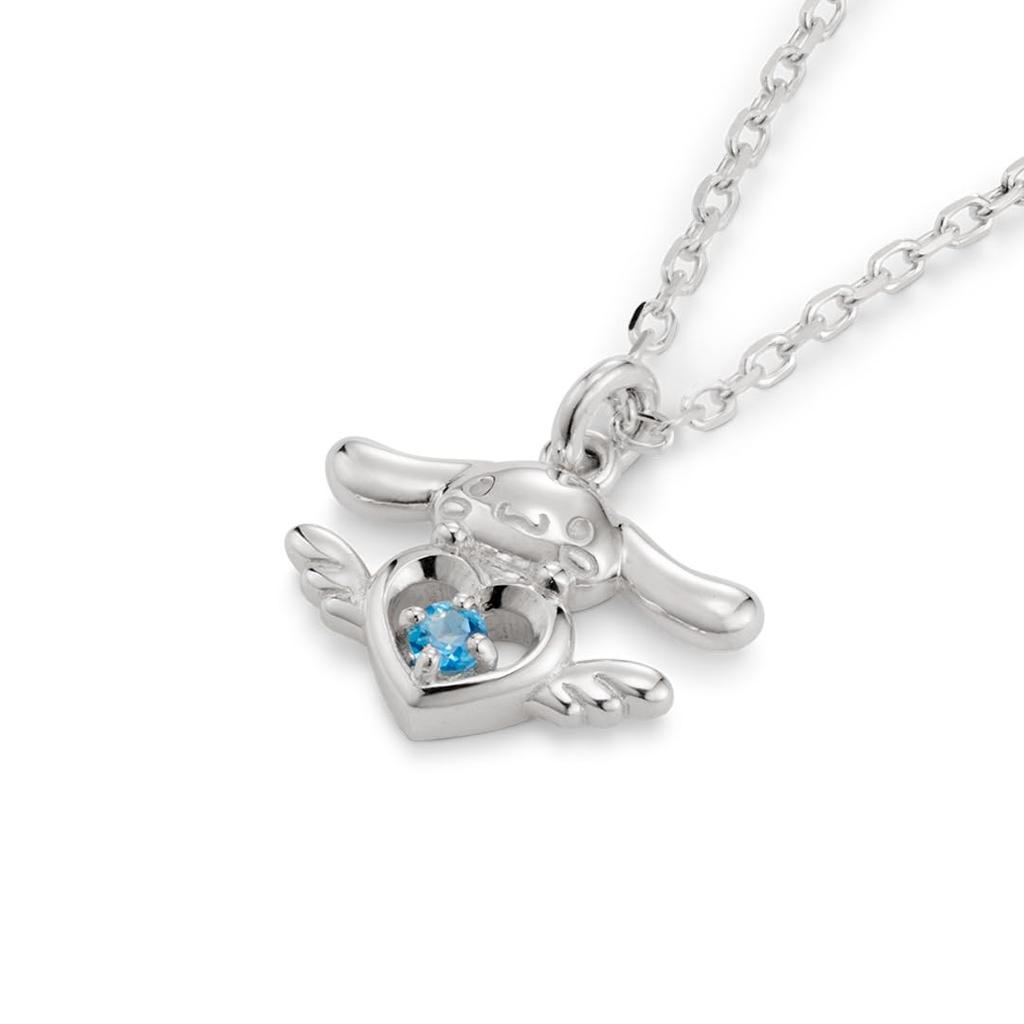U-Treasure Sanrio Characters Cinnamoroll Necklace Accessory Cinnamoroll Angel Heart Necklace Silver Women's Popular Jewelry Gift
