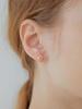 Cerabonito Marbling Round Ceramic Earrings (Pink)