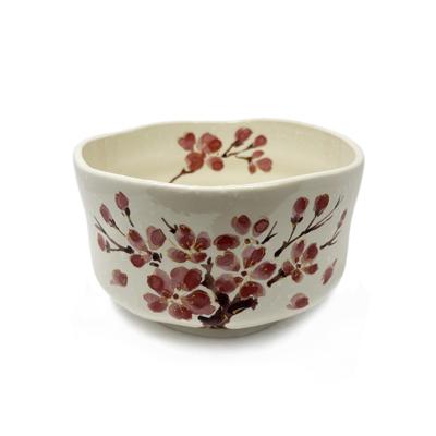 Mino Ware Matcha Bowl Chawan Kinsai Sakura Made In Japan