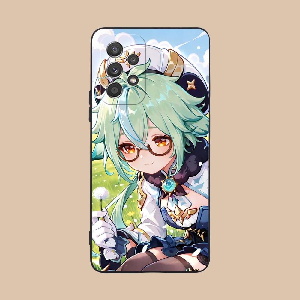 Game GI Sucrose Matte TPU Mobile Phone Case for Samsung Galaxy M55 54 42 35 34 33 32 23 22 15 14 13 12 F55 5G Colorful Cover
