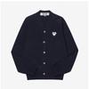 Comme Des Gar Ons Play White Heart V Neck Cardigan Ax N062 051