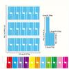 6/12sheets, Multi-Color Cable Labels | Data Cable Tie, Made of Synthetic Paper Material, with 30 Stickers In One Sheet