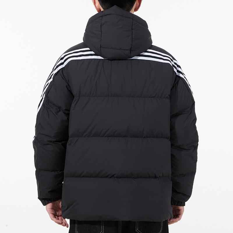 Adidas Puffy Down Jacket With Hood Men Outerwear Black H20754
