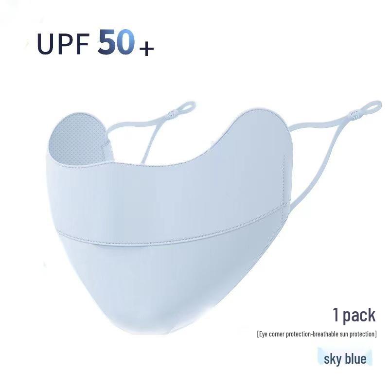 

Ice Silk UV-Protection Gradient Sun Visor & Mask for Women - Breathable Full Face Coverage