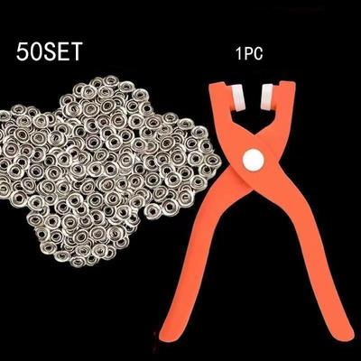 Instrument de instalare a nasturii de haine Fixator de fixare pentru haine pentru uz casnic Elemente de fixare fără cusut Set de clești pentru nasturi pentru cusut haine