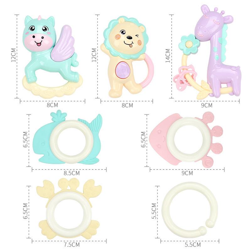 Baby Educational Early Education Rattle, Toddler Hand Rattle Toy 3-6-12 Month Newborn Rattle