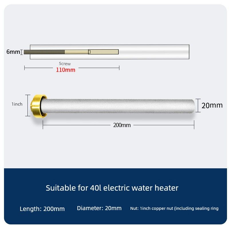Suitable for Sakura Electric Water Heater Magnesium Rod 40/50/60/80L Sewage Outlet Accessories Cast Type Sacrificial Anode Rod