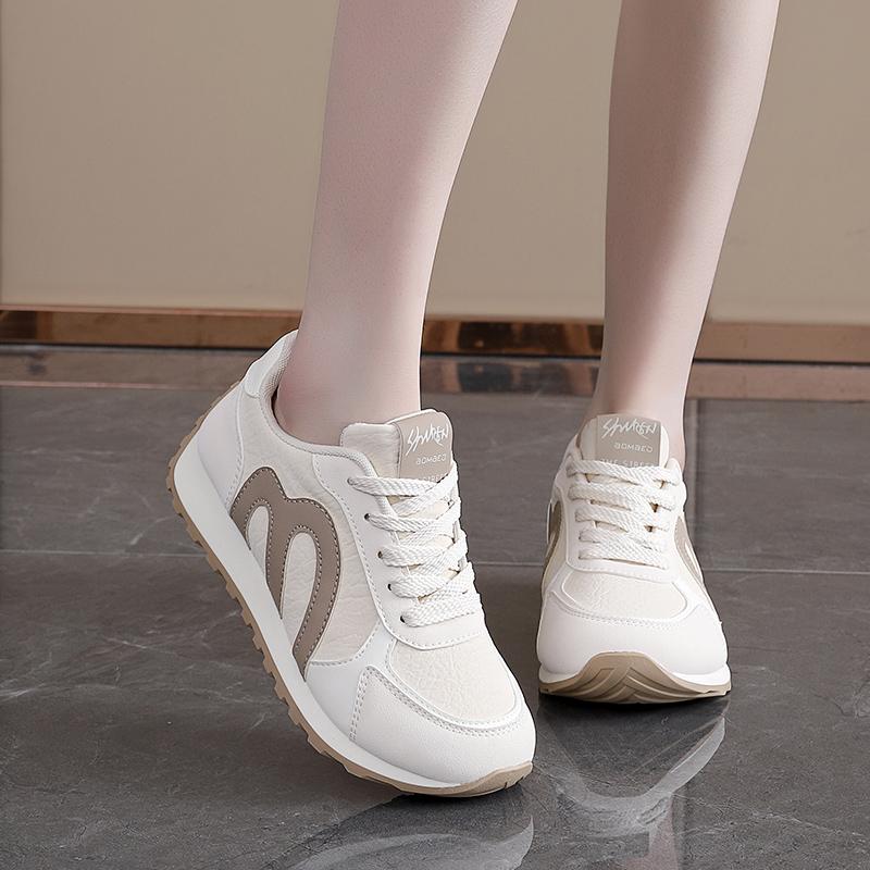 German Training Shoes Women's Leather Face Color blocked Academic Style Cute Leisure Versatile Sports Board Shoes