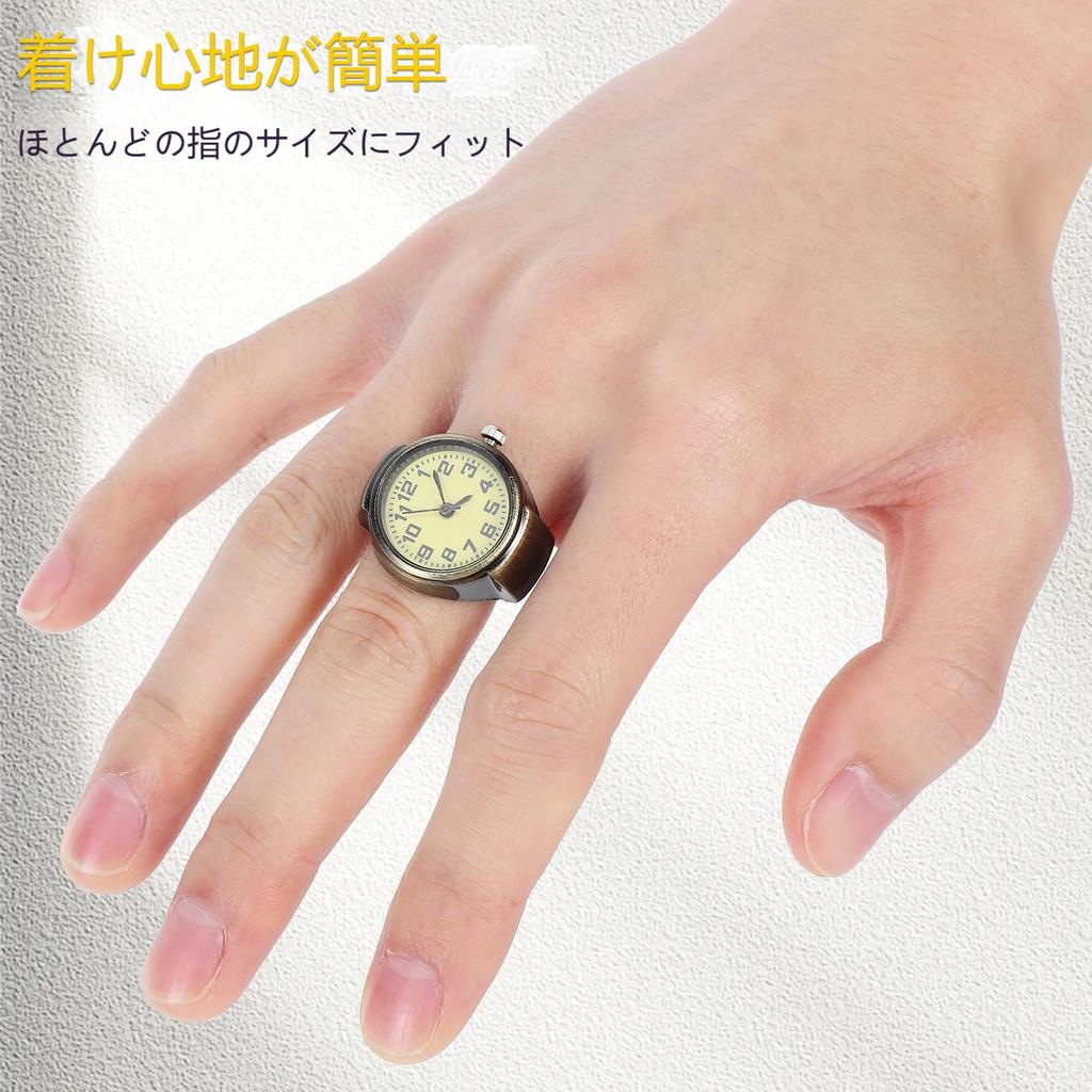 LEDMOMO Ring Watch - Unique Ring Watch, Business Fashion Ring, Stainless Steel Link, Waterproof, Free Size, Numeral Dial, Mini Wristwatch, Ring Watch