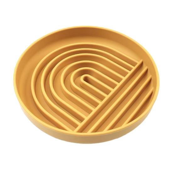 Silicone Pet Slow Feeding Bowl Anti-Choking Non-slip Easy Clean Slow Down Eating Puzzle Feeder for Medium Large Breed Dogs Cats