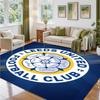 Leeds United Design Crystal Velvet Rug Soft Decorative Mat for Bedroom Entrance