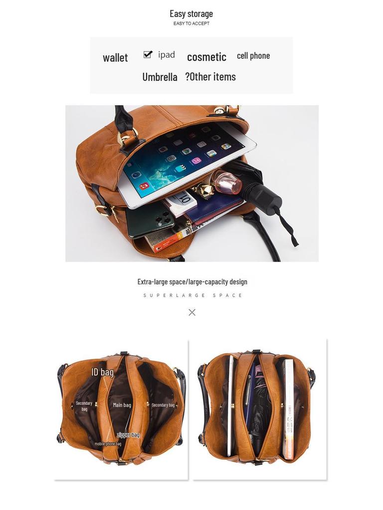 Retro třídílný set pro matku a dceru 2024: Evropská a americká módní kabelka, taška přes rameno, crossbody taška.