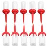 10pcs Golf Tees Brush Type Low Resistance More Distance Consistent Height Plastic Tees for Golf Driver TrainingRed