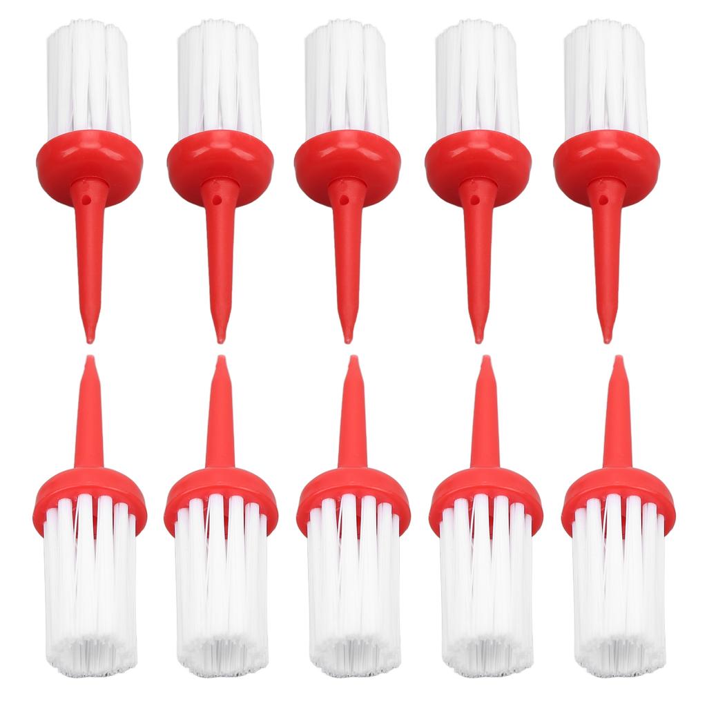 10pcs Golf Tees Brush Type Low Resistance More Distance Consistent Height Plastic Tees for Golf Driver TrainingRed