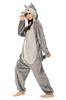 OLAOLA Wolf Kigurumi Pajamas for Halloween Animal Cold Unisex Sizes Adults, Costume, Costume, Fluffy, Warm, Flannel, Protection, Cute, (M, 160-175)