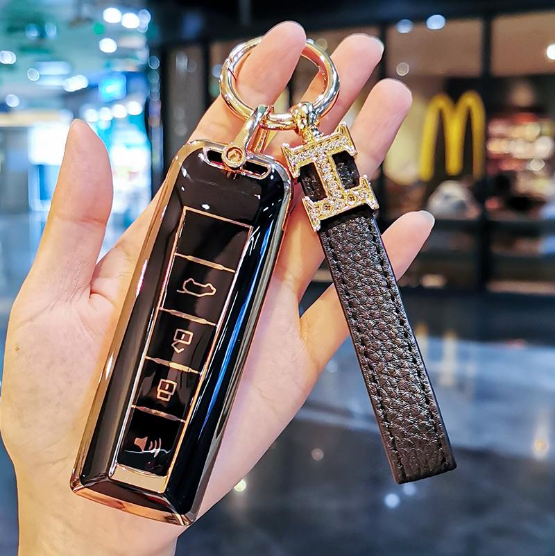 New TPU Car Key Case Cover Protect Shell Bag For Great Wall GWM WEY Coffee01 Coffee02 WEY-X WEY-S WEY-GT VV7 GT Auto Accessories