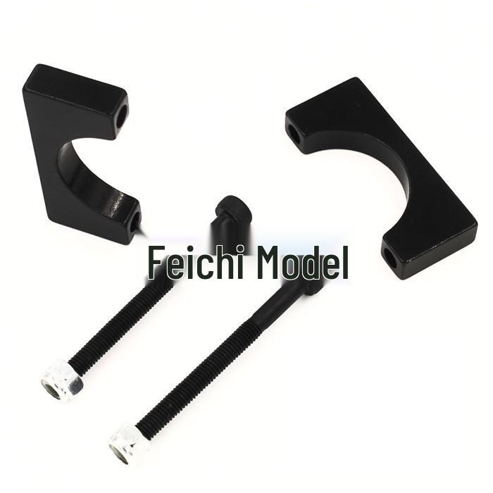 Multi-Axis Aluminum Clamp for 12-30mm Carbon Fiber Tubes Black