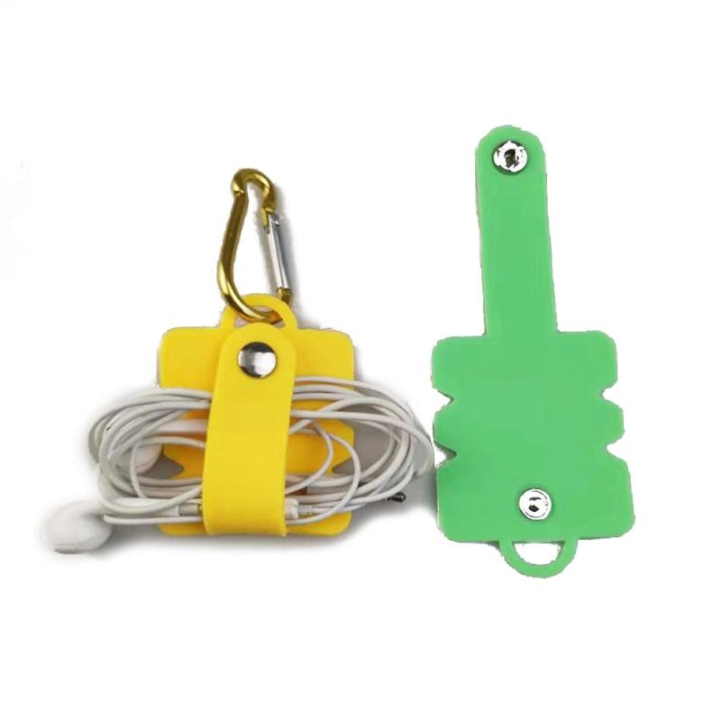 Silicone Earphone Organizer Earphone Wrap Winder Headphone Cord Organizer Cable Winder /Wrap Winder Manager