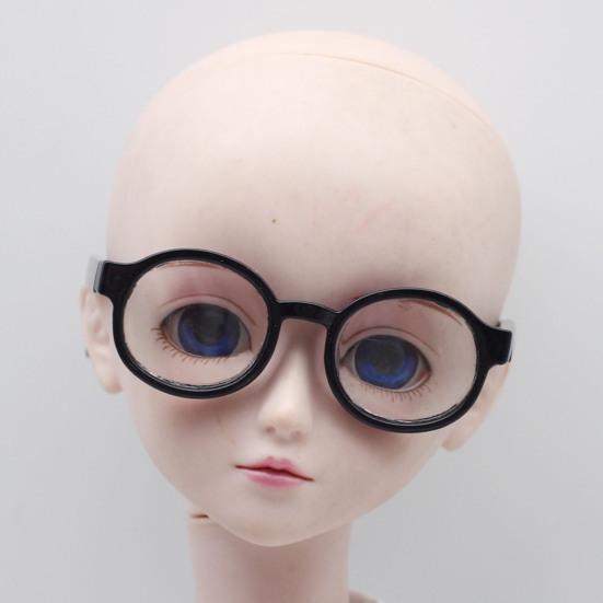 Dekoracyjne okulary dla lalek Śliczne przezroczyste okulary z tworzywa PETG dla lalek Akcesoria do modnej odzieży dla figurek BJD/Anime