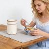 Portable Insulated Soup Cup Thermal Breakfast Mug with Lid Heatable 304 Stainless Steel for Travel Soup Rice Porridge