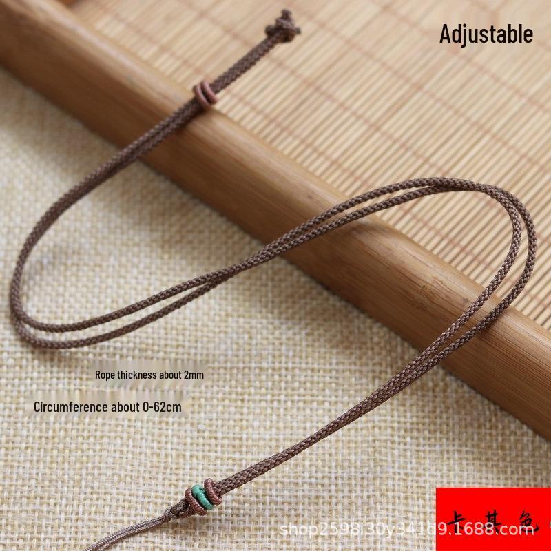 Corda Regolabile per Collana con Ciondolo in Giada Intrecciata a Mano, Stile Minimalista, Opzioni Multicolore