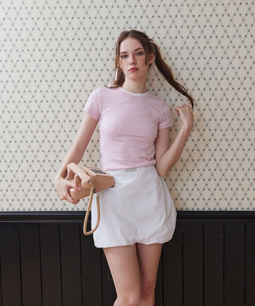 Etosome Balloon Mini Skirt (White)