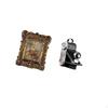 Hand Carved Floral Photo Frame Camera Statue Model Resin Ornament Picture Holder Tabletop Wall