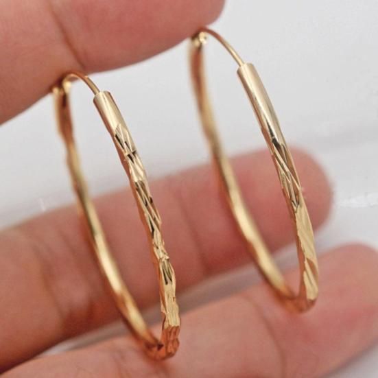 Simple Women Big Hollow Circle Charm Hoop Huggie Earrings Banquet Jewelry Gift
