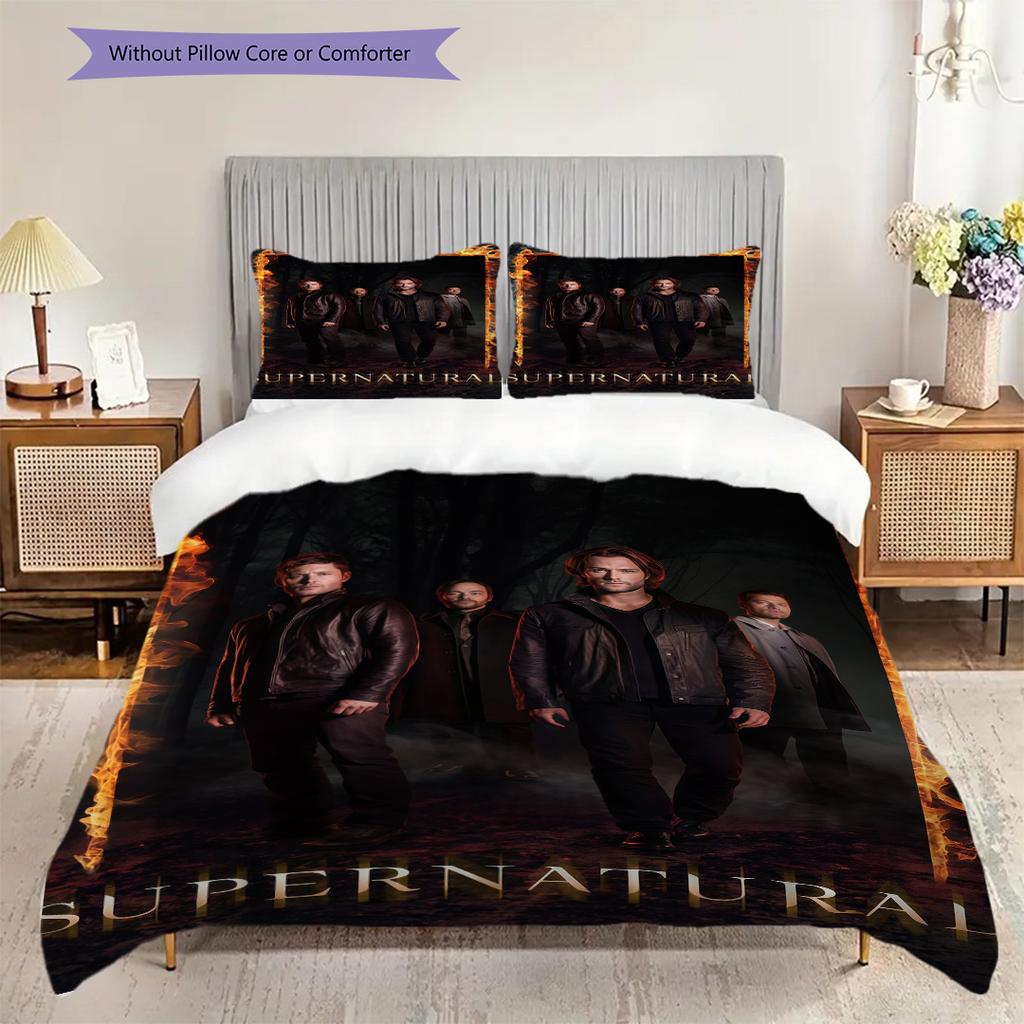 Supernatural Welcome End Threepiece Set 1 Duvet Cover 2 Pillowcase Without Core Christmas Birthday Gift Duvet Cover And Pillowcase