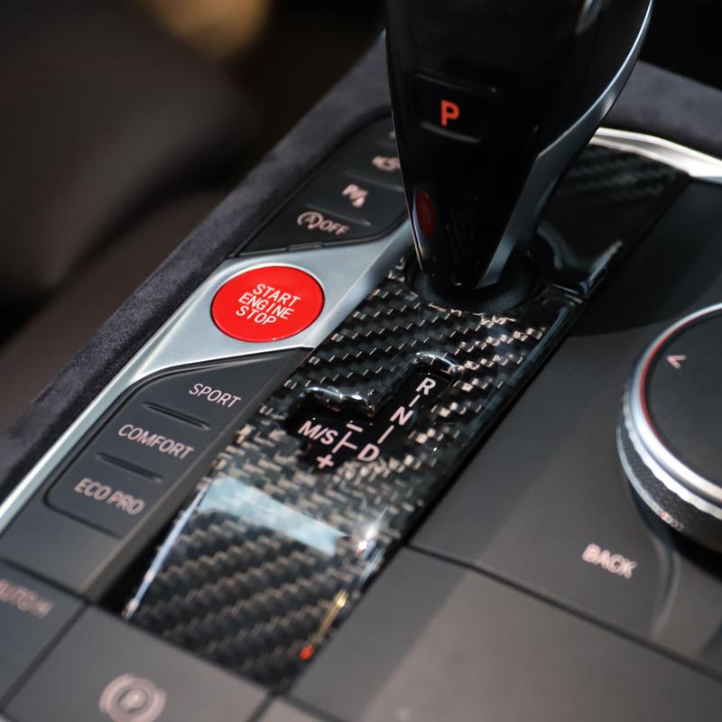 Automotive Gear Shift Stickers For BMW 3 Series G20 G28 325li 330d 335 -2024 Carbon Fiber Car Interior Decor Accessories