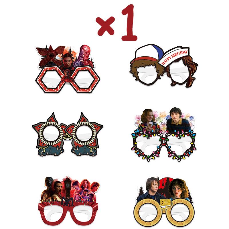 12-36pcs strangers Hawkins storiy Party Paper Glasses Decoration  Party Paper Glasses Decoration