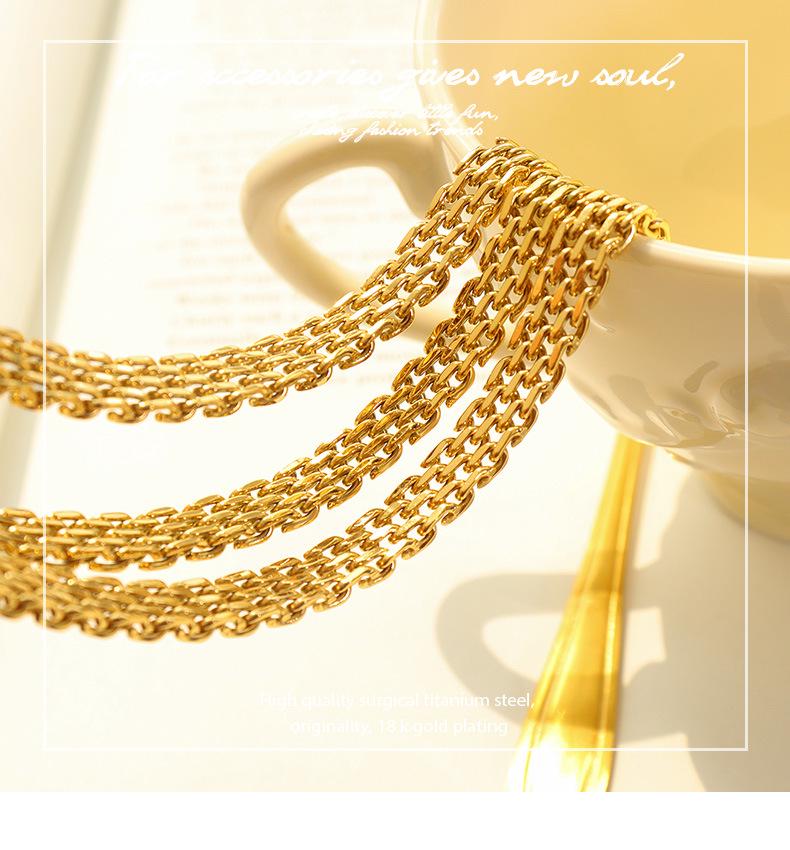 Brățară Trendy Unisex din Oțel Titan Aur 18k: Stil european și american